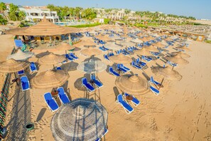 Private beach, free beach shuttle, beach bar - Ivy Cyrene Island Aqua Park Resort (Sharm El Sheikh)