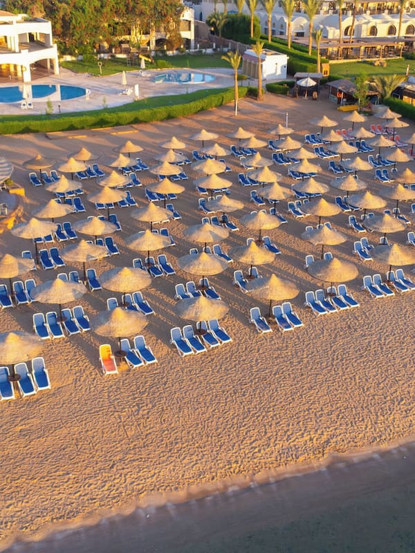 Private beach, free beach shuttle, beach bar