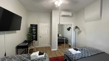 Desk, iron/ironing board, travel crib, free WiFi
