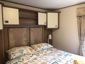 2 bedrooms, iron/ironing board, travel cot, bed sheets