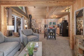 Cabana, 1 quarto | Área de estar | Serviços de streaming