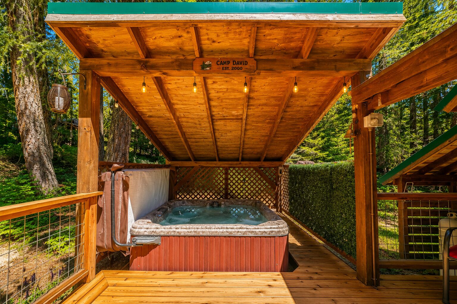 Cabin, 1 Bedroom | Outdoor spa tub