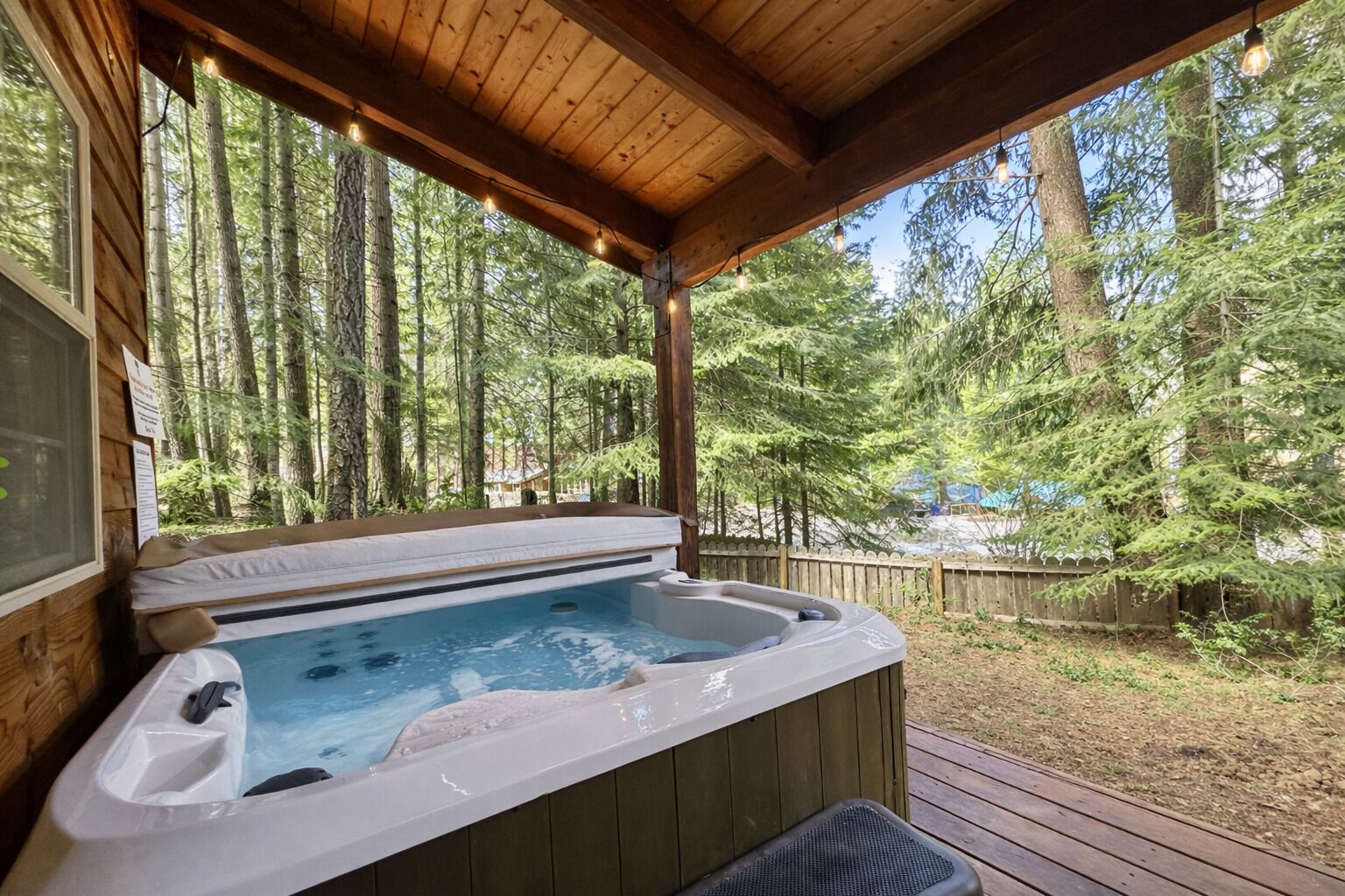 Cabin, 2 Bedrooms | Outdoor spa tub