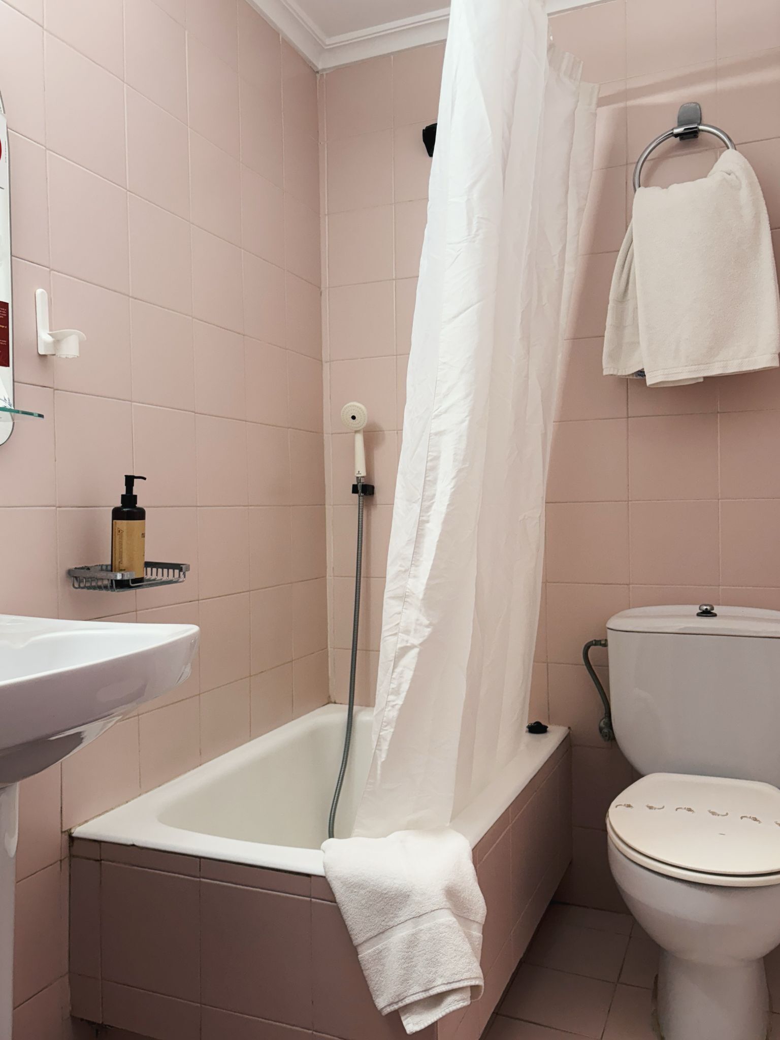 2 single beds | bathroom | towels, soap, shampoo