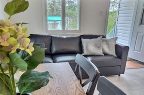 Una televisión, una chimenea