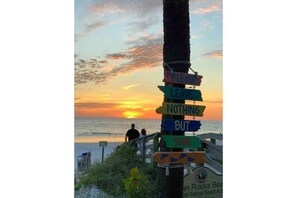 Sun-loungers, beach towels
