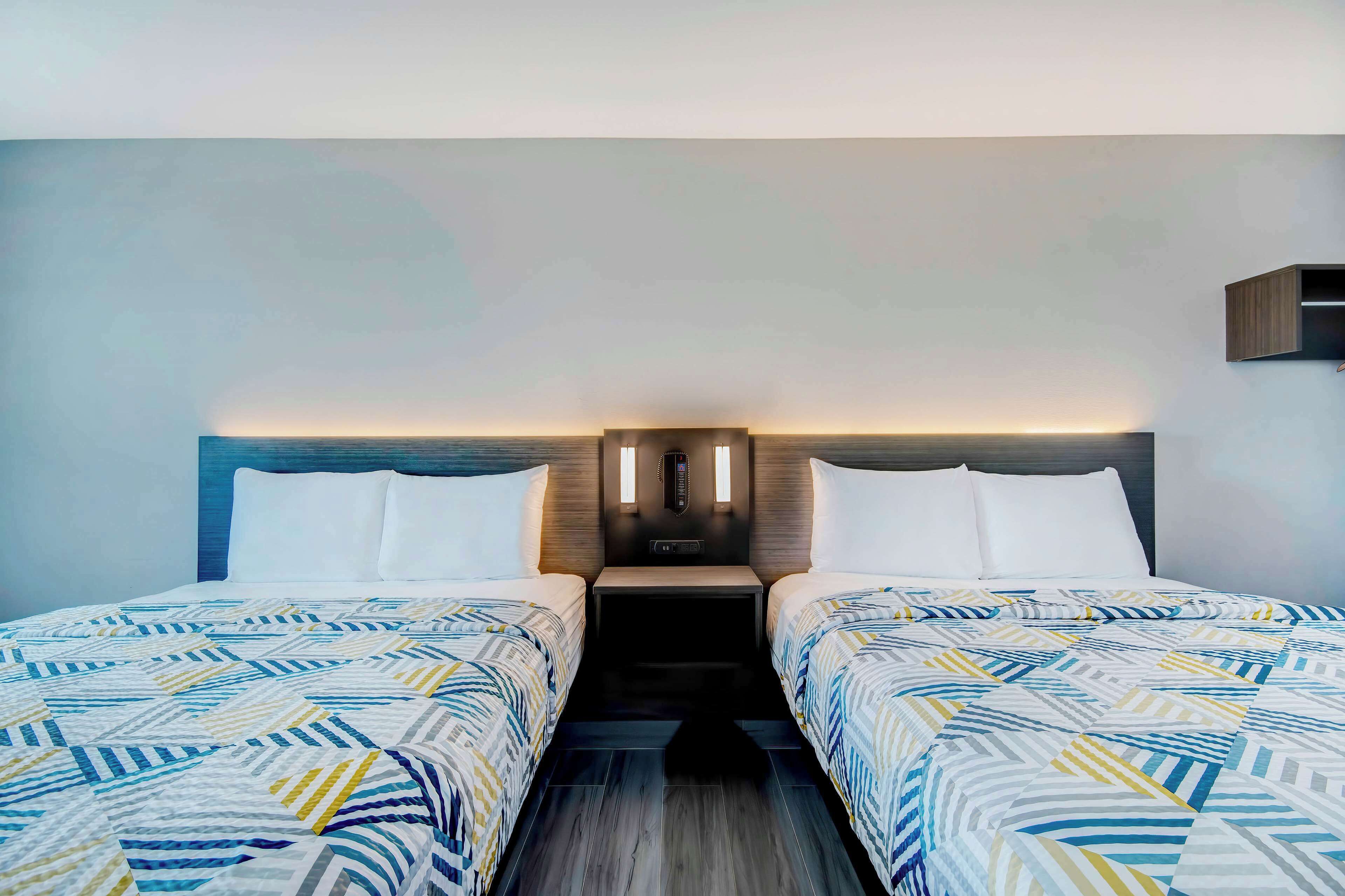 Desk, laptop workspace, free WiFi, bed sheets