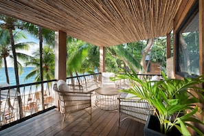 Luxury Double Room, 1 Bedroom, Terrace, Beach View | Terrace/patio