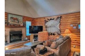 Smart TV y chimenea