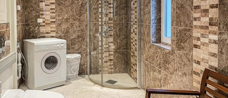 Shower, hair dryer