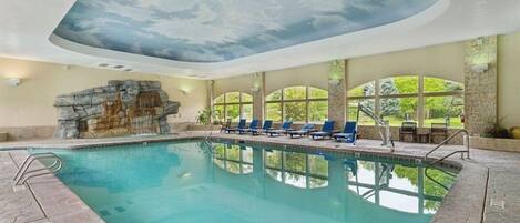 Indoor pool, a heated pool