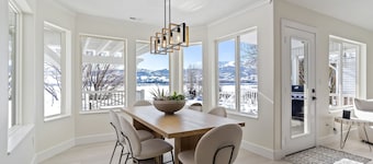 Stunning Lakefront Retreat with Jacuzzi and Unobstructed Mountain Views