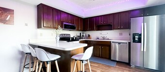 Cute Crib with Wide Screen Home Theater and Games