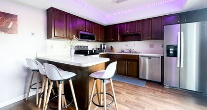 Cute Crib with Wide Screen Home Theater and Games