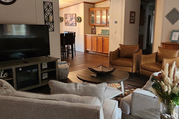 TV connectée, cheminée