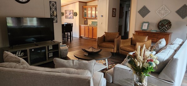 TV connectée, cheminée