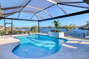 A heated pool