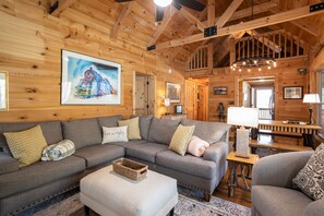 TV, fireplace, DVD player, video library
