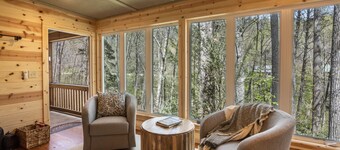 The TrainStation | Secluded Cabin with Large Deck, Waterfall, & Hot Tub!