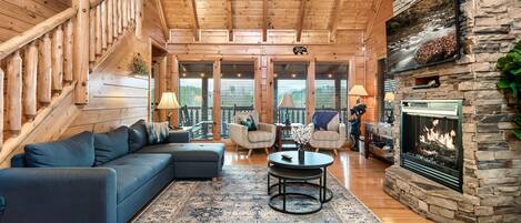 Smart-TV, Kamin, Videospiele, DVD-Player