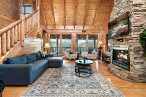 TV connectée, cheminée, jeux vidéo, lecteur de DVD