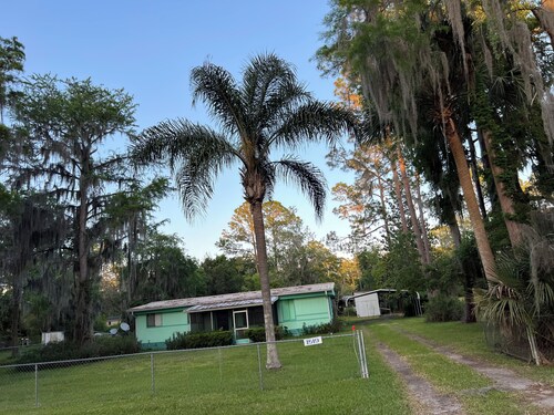 FISH from dock/ Covered boat slip- on Canal to Lake Santa Fe