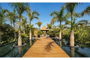 Outdoor banquet area