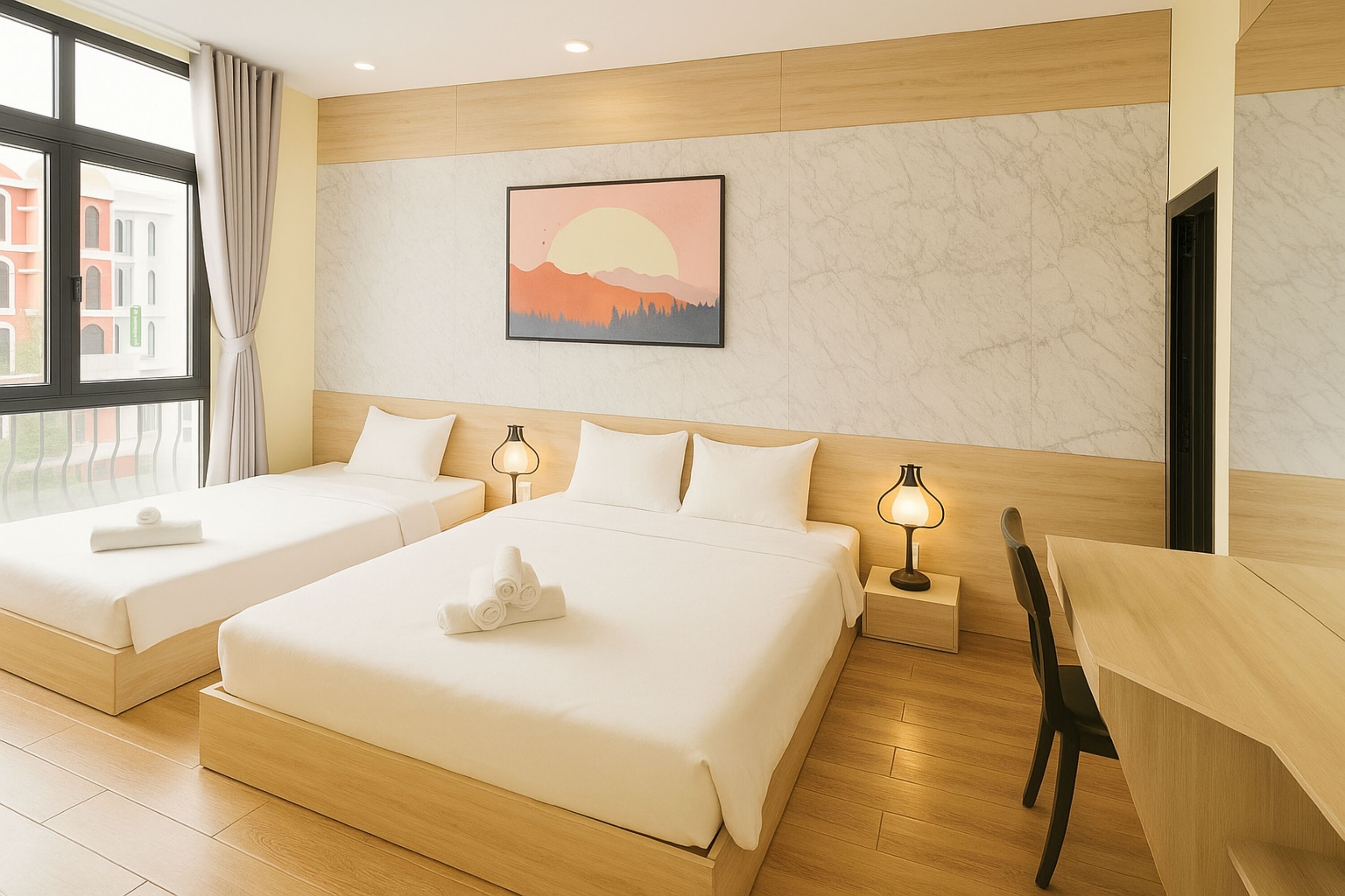 Family Triple Room | Egyptian cotton sheets, premium bedding, memory foam beds, minibar