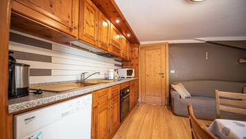 Fridge, microwave, stovetop, dishwasher