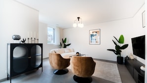 Apartment | Living area | TV - New high-end 2 BR Penthouse w Balcony (Luxembourg City)
