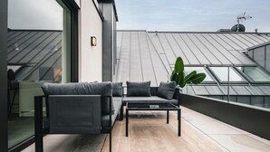 Apartment | Terrace/patio - New high-end 2 BR Penthouse w Balcony (Luxembourg City)