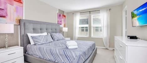 4 dormitorios, tabla de planchar con plancha, wifi y ropa de cama