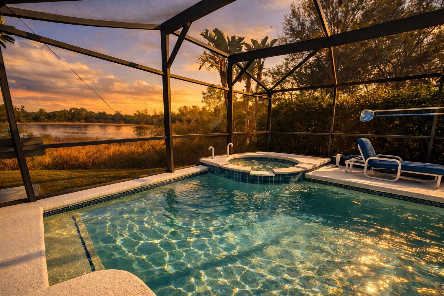 Outdoor pool, a heated pool