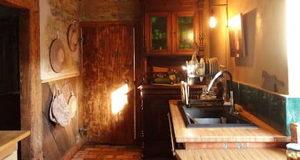 Cozy farmhouse with fireplace