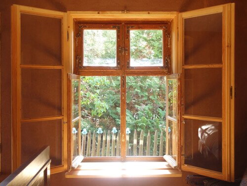 Cozy farmhouse with fireplace