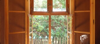 Cozy farmhouse with fireplace