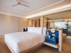 Premium bedding, down comforters, minibar, in-room safe