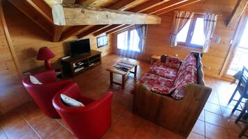 Télévision, lecteur de DVD, livres