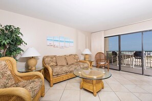 TV, DVD player - Ocean Vista 205 - Spacious Condo w/ Beachfront Private Balcony, Sand Volleyball, Pool & Spa (South Padre Island)