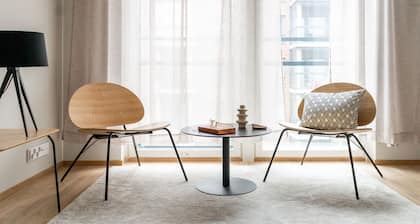 Bright studio by Logomo & Train station