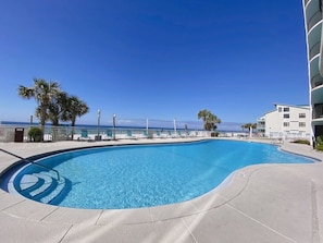 A heated pool