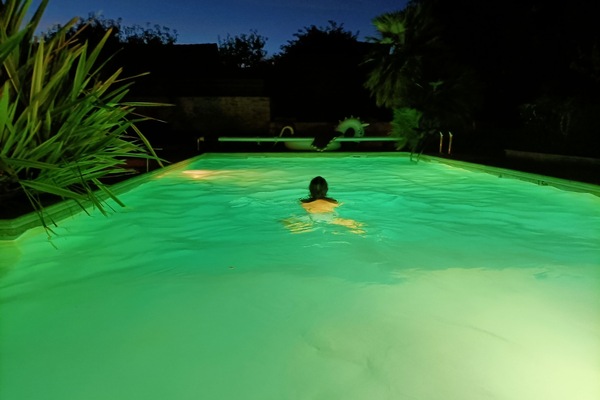 Piscine extérieure, piscine chauffée