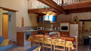 High chair, dining tables