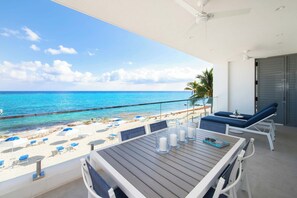 Outdoor dining - Rum Point Resort #207 2BR Standard (Grand Cayman)