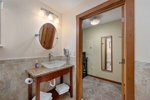 Hair dryer, towels