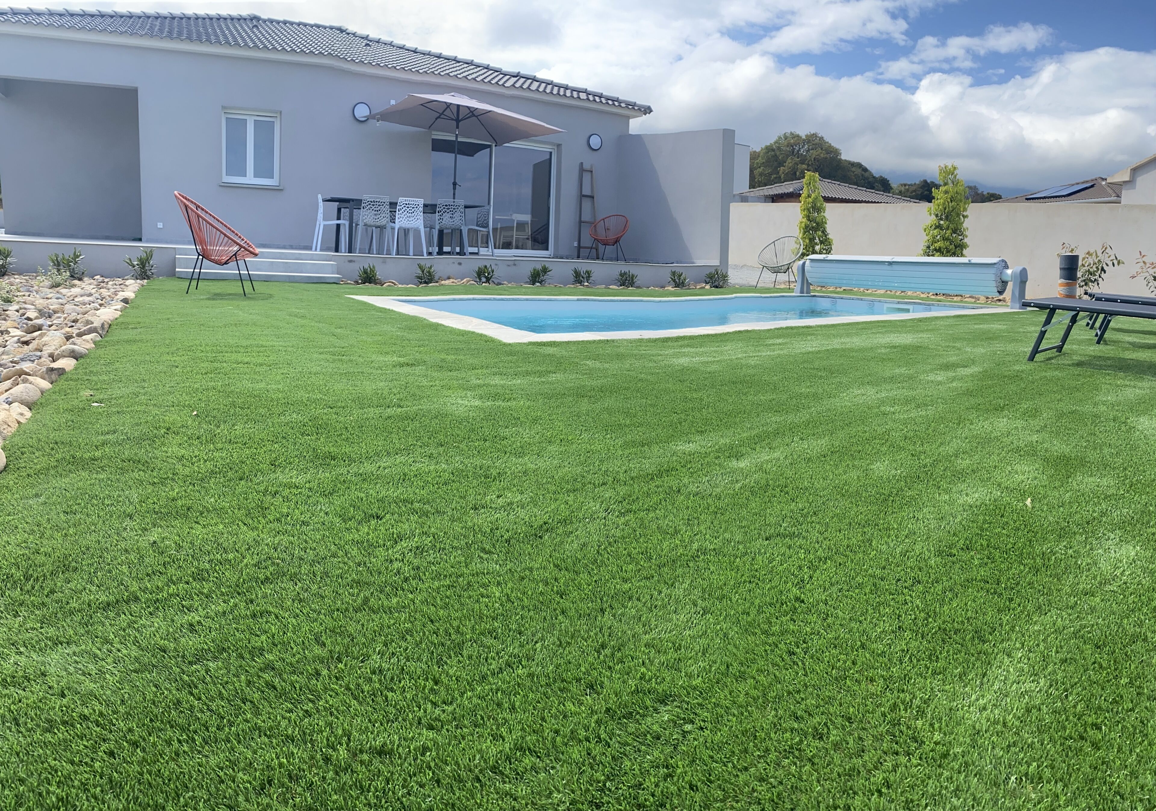 Piscine extérieure, piscine chauffée