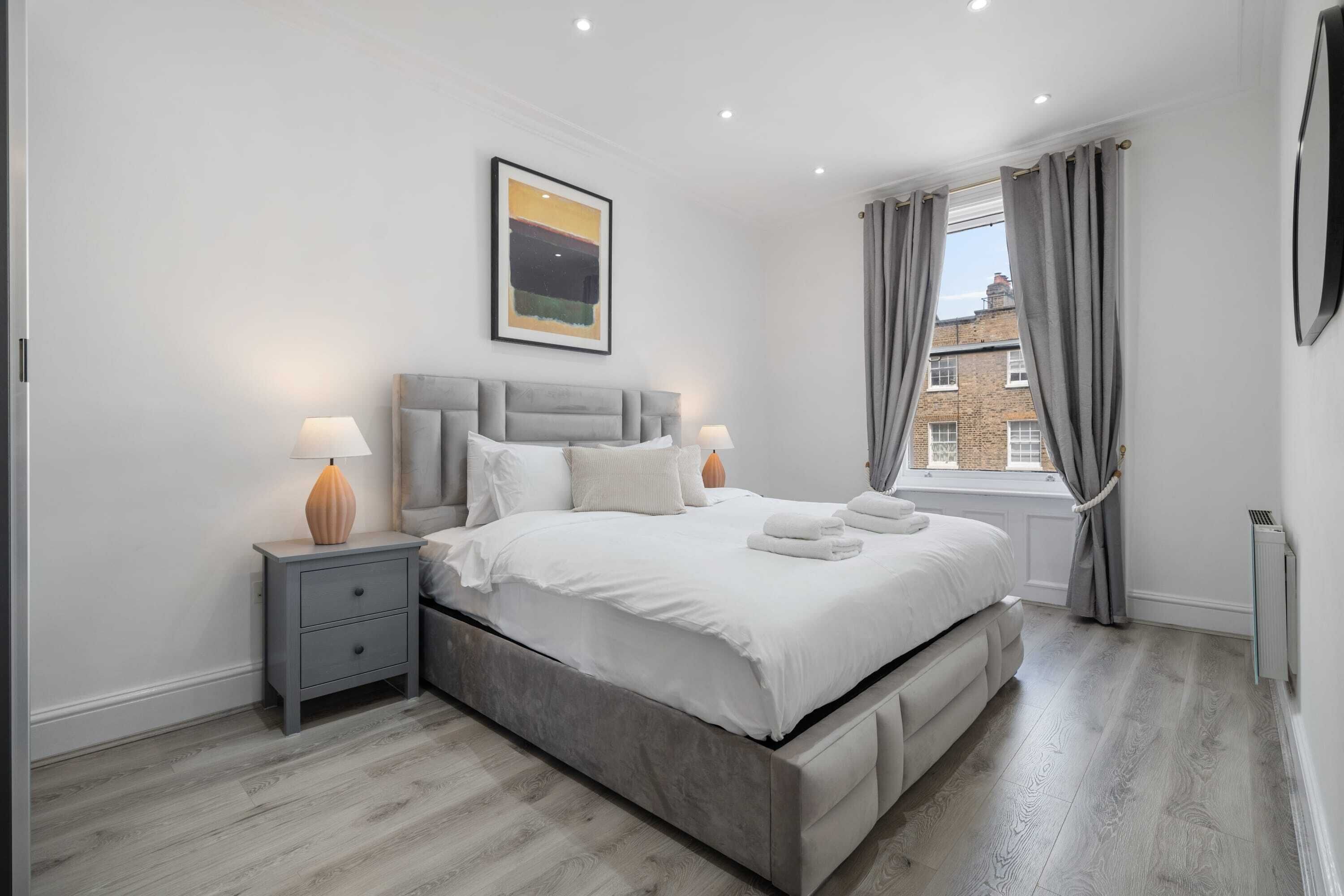 1 bedroom, desk, iron/ironing board, travel crib