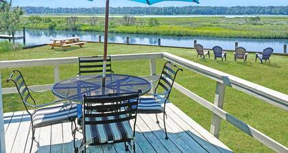 Conch Shell | Piney Island Waterfront w/ Wraparound Deck, Lighthouse Views & Boat-Friendly Access