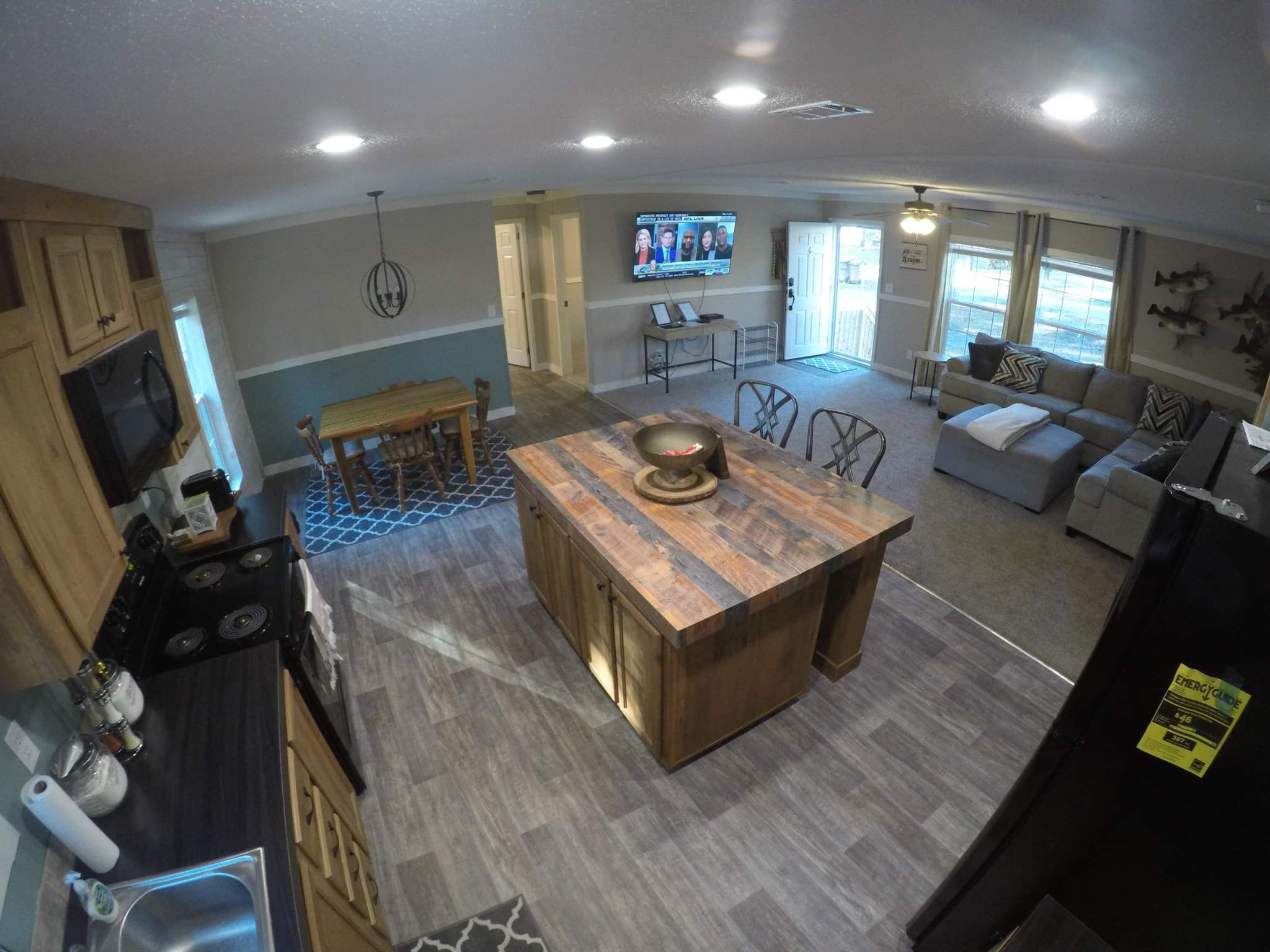 Spacious kitchen with huge island!