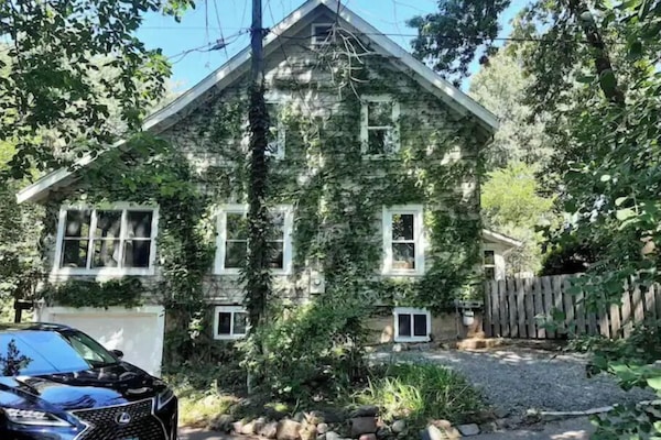 View from outside neighbor's garage